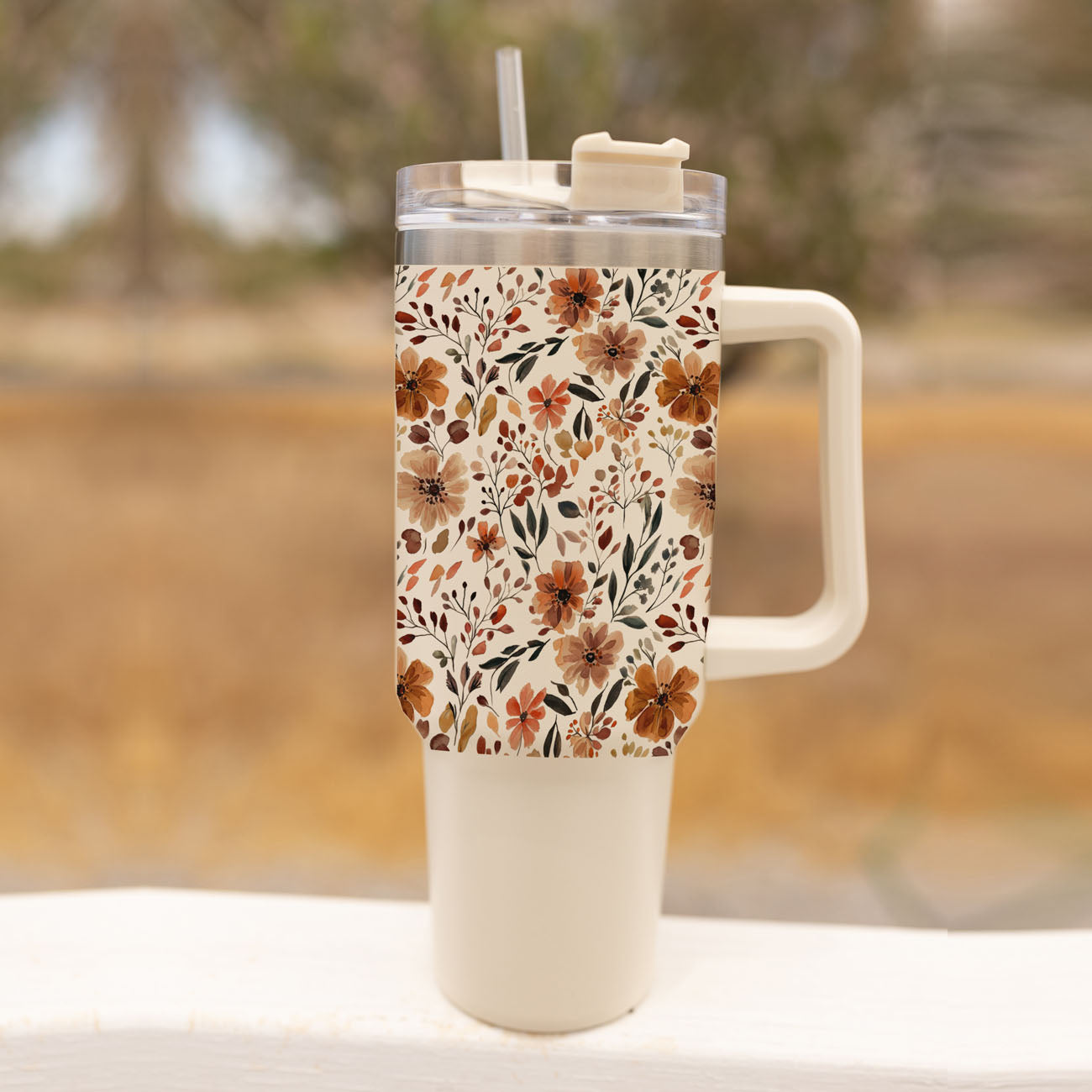 Fall Floral 40oz Insulated Tumbler