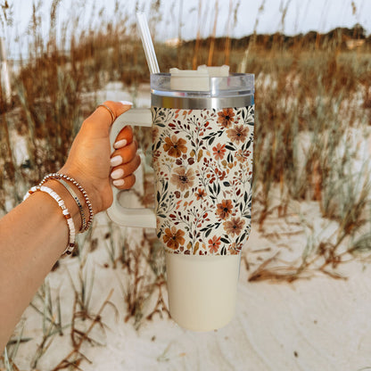 Fall Floral 40oz Insulated Tumbler