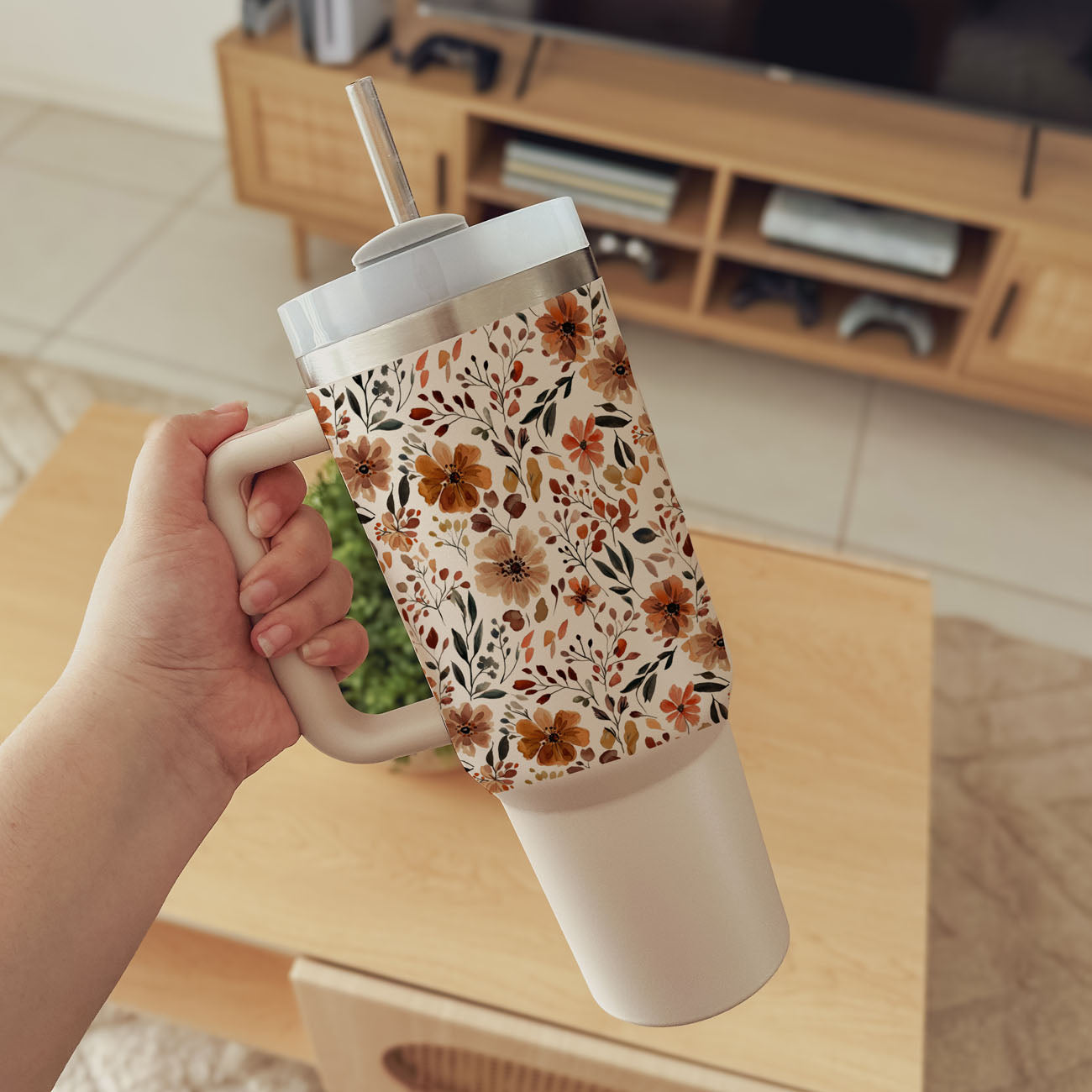 Fall Floral 40oz Insulated Tumbler