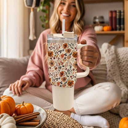 Fall Floral 40oz Insulated Tumbler