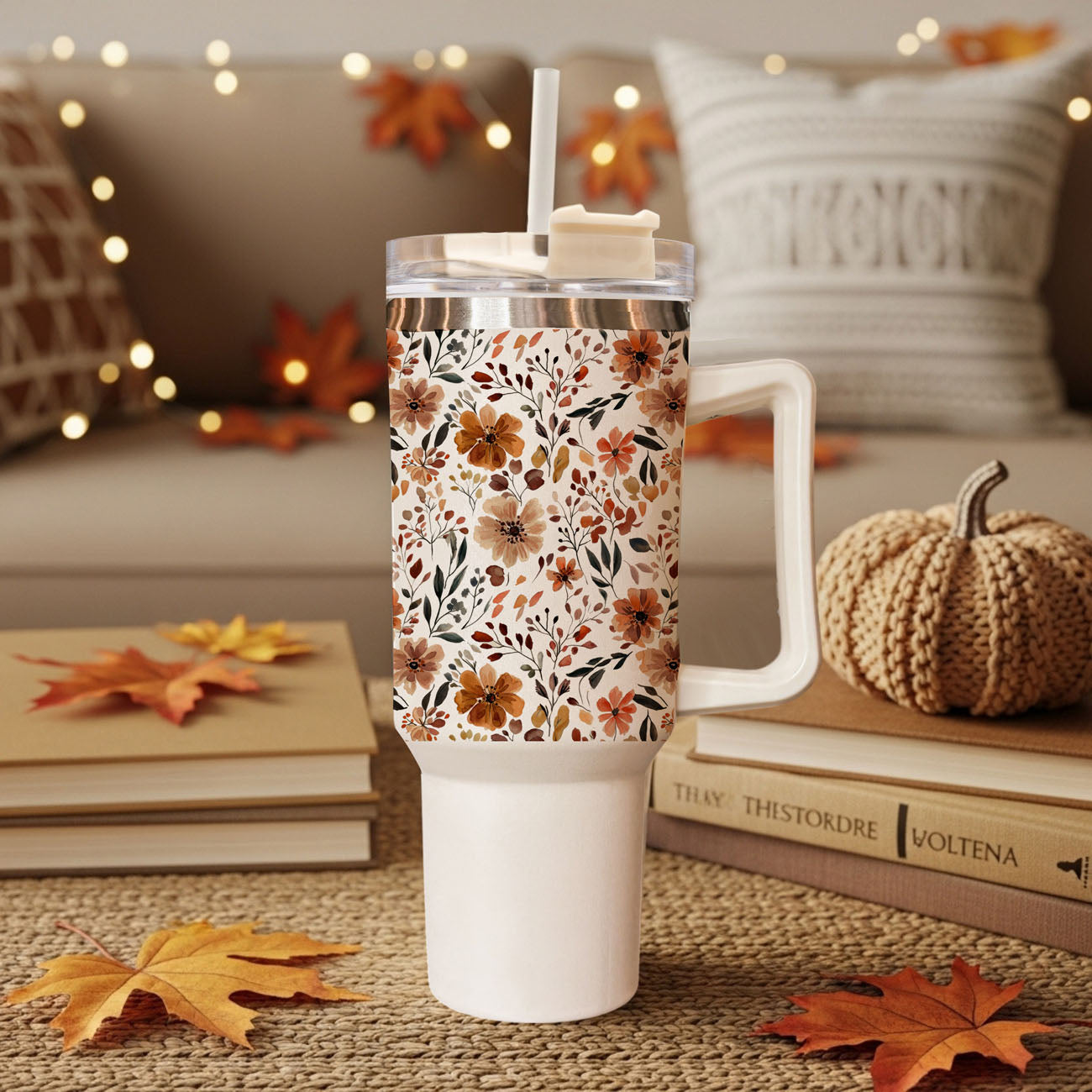 Fall Floral 40oz Insulated Tumbler