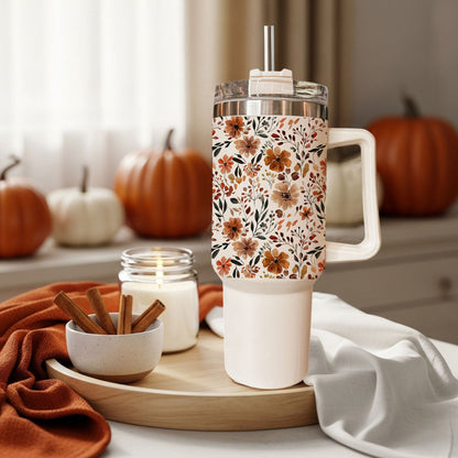 Fall Floral 40oz Insulated Tumbler