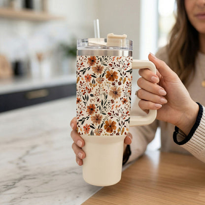 Fall Floral 40oz Insulated Tumbler