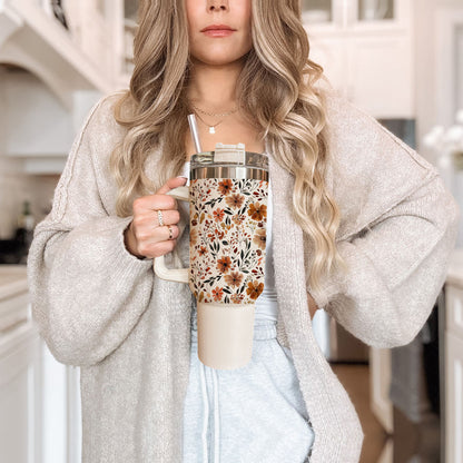 Fall Floral 40oz Insulated Tumbler