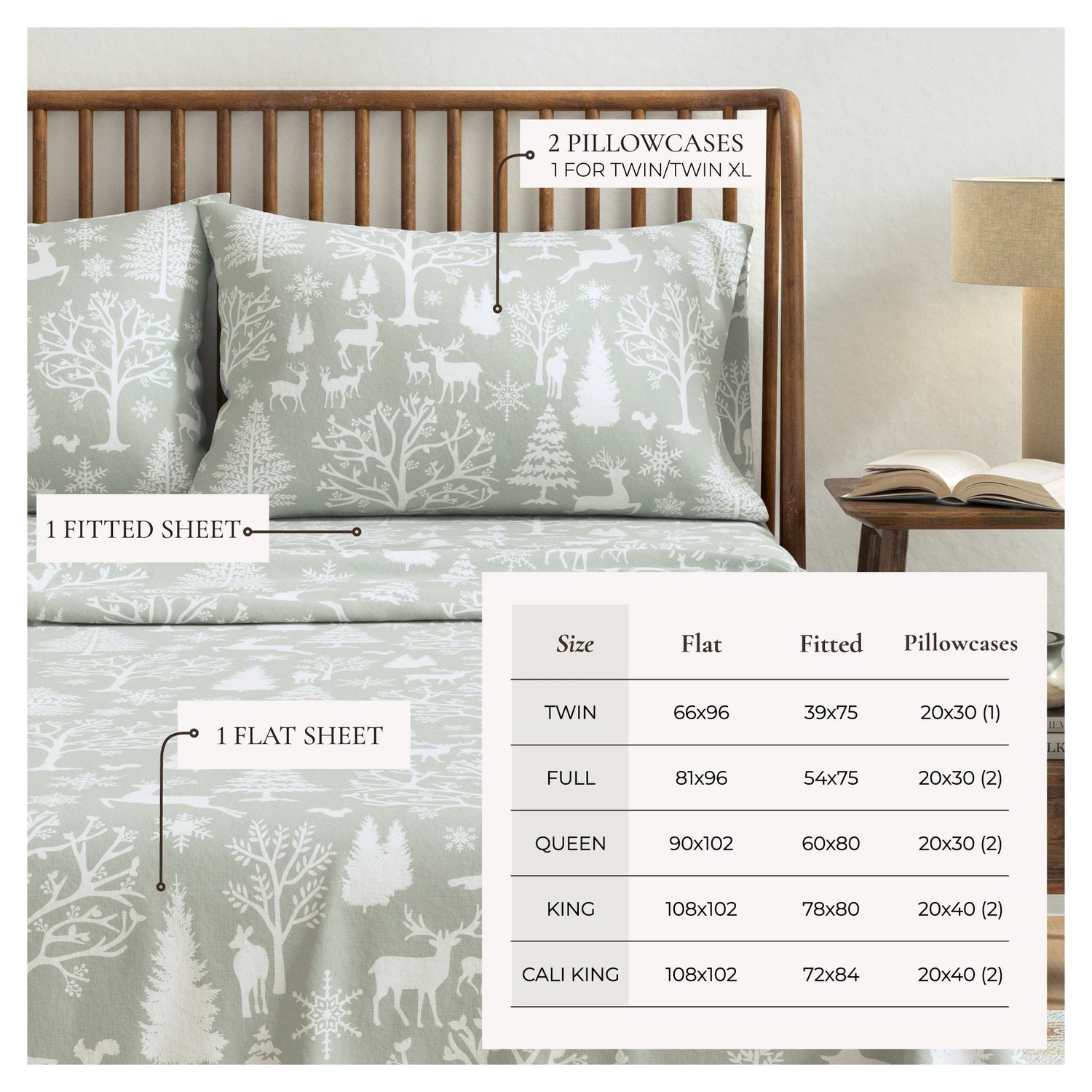Turkish Cotton Flannel Sheet Sets - Lakeview Collection