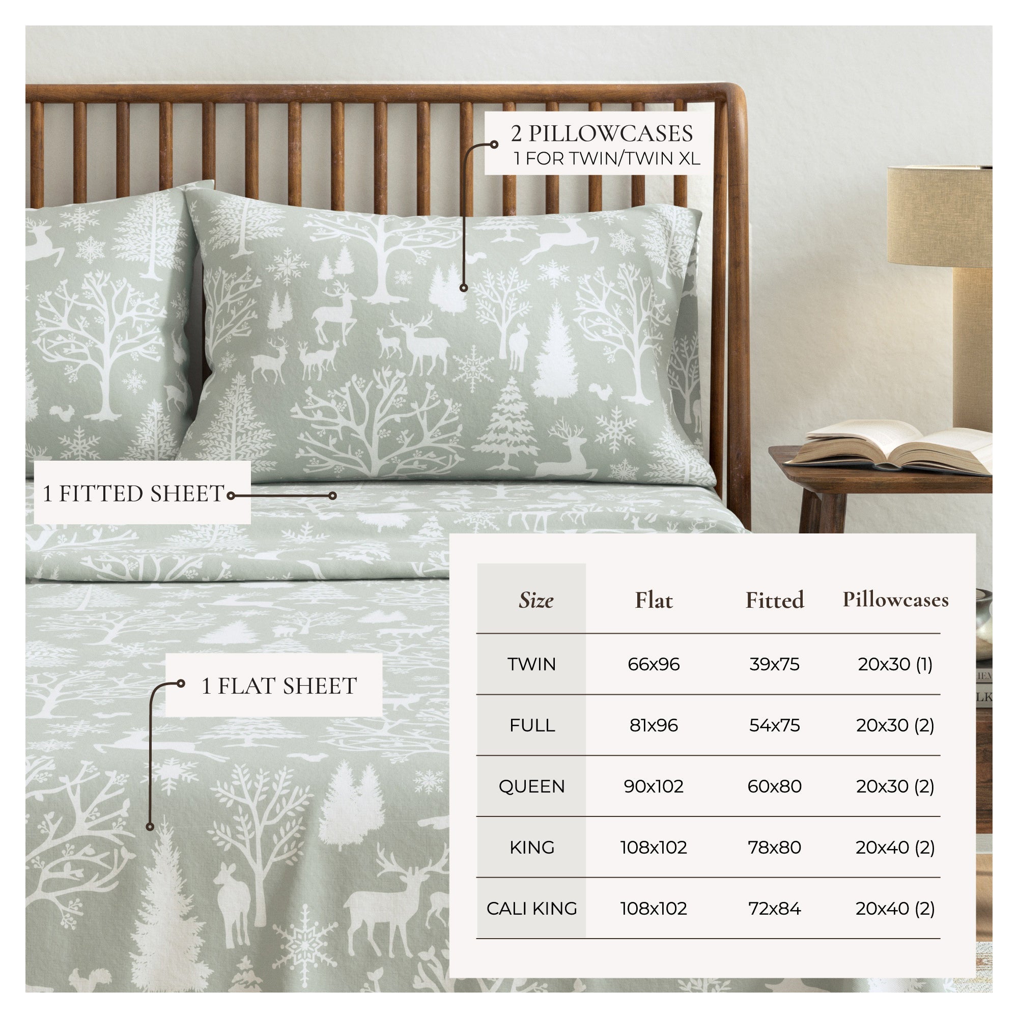Turkish Cotton Flannel Sheet Sets - Lakeview Collection