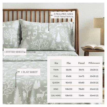 Turkish Cotton Flannel Sheet Sets - Lakeview Collection