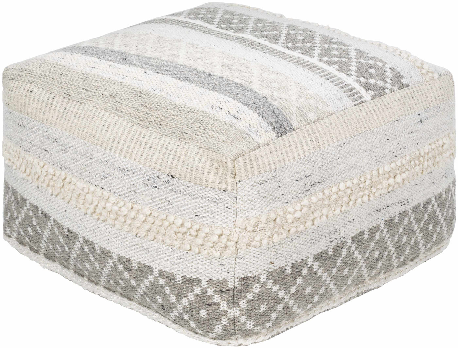 Geyser Woven Cotton Pouf
