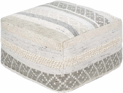 Geyser Woven Cotton Pouf