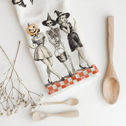 Vintage Trio Halloween Kitchen Towel