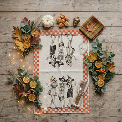 Vintage Trio Halloween Kitchen Towel