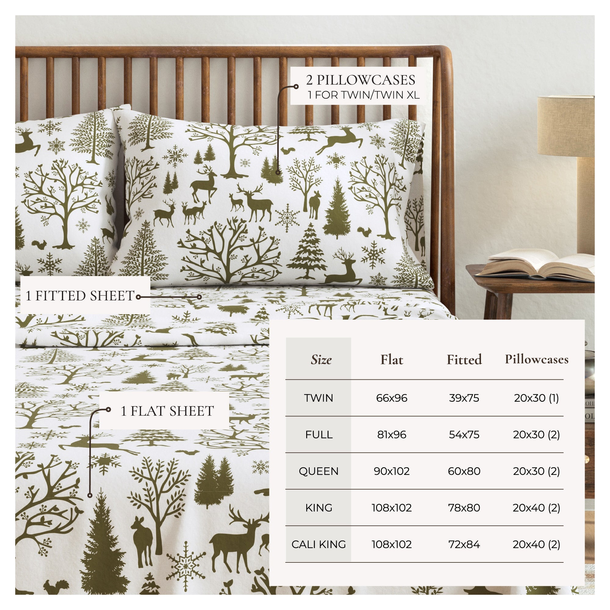 Turkish Cotton Flannel Sheet Sets - Lakeview Collection