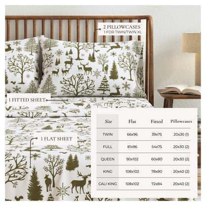 Turkish Cotton Flannel Sheet Sets - Lakeview Collection