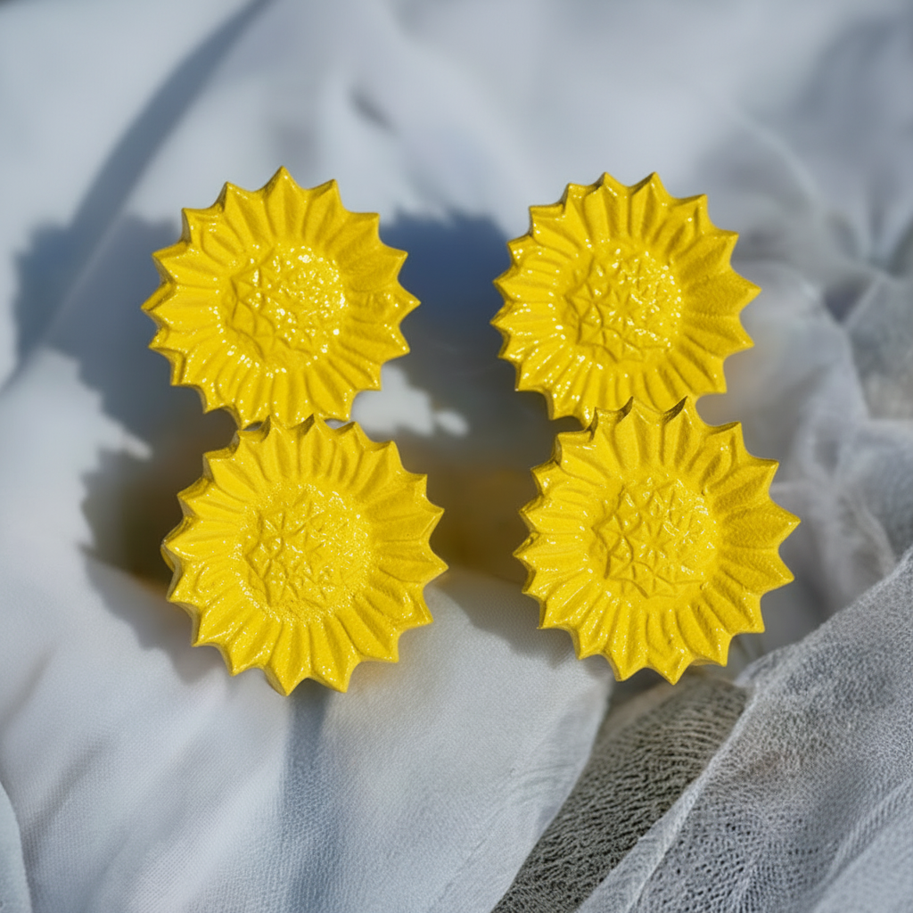 Yellow Sunflower Napkin Rings - Set of 4