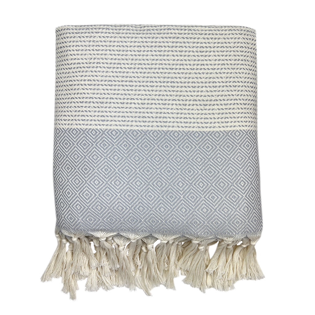 Diamond Stripe Turkish Throw - 4 Colors