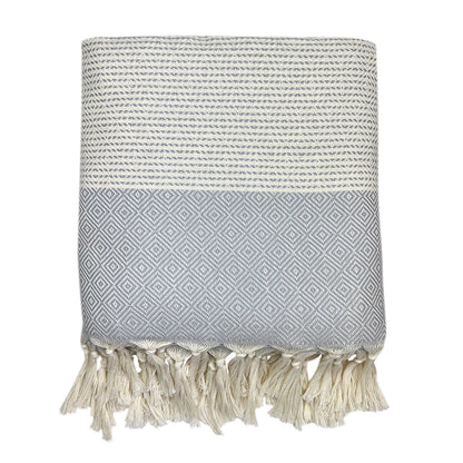 Diamond Stripe Turkish Throw - 4 Colors