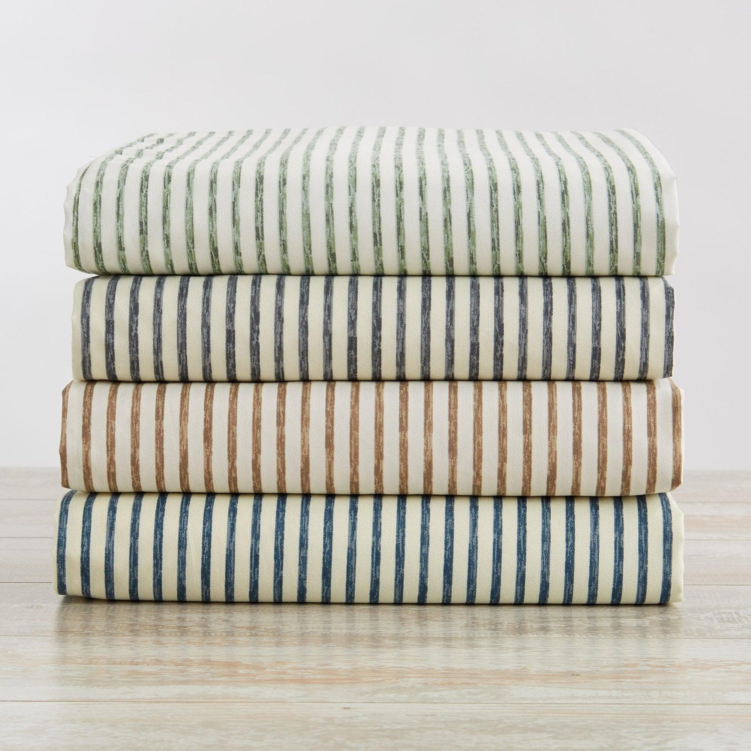 Striped Microfiber Sheet Set - Evette Collection