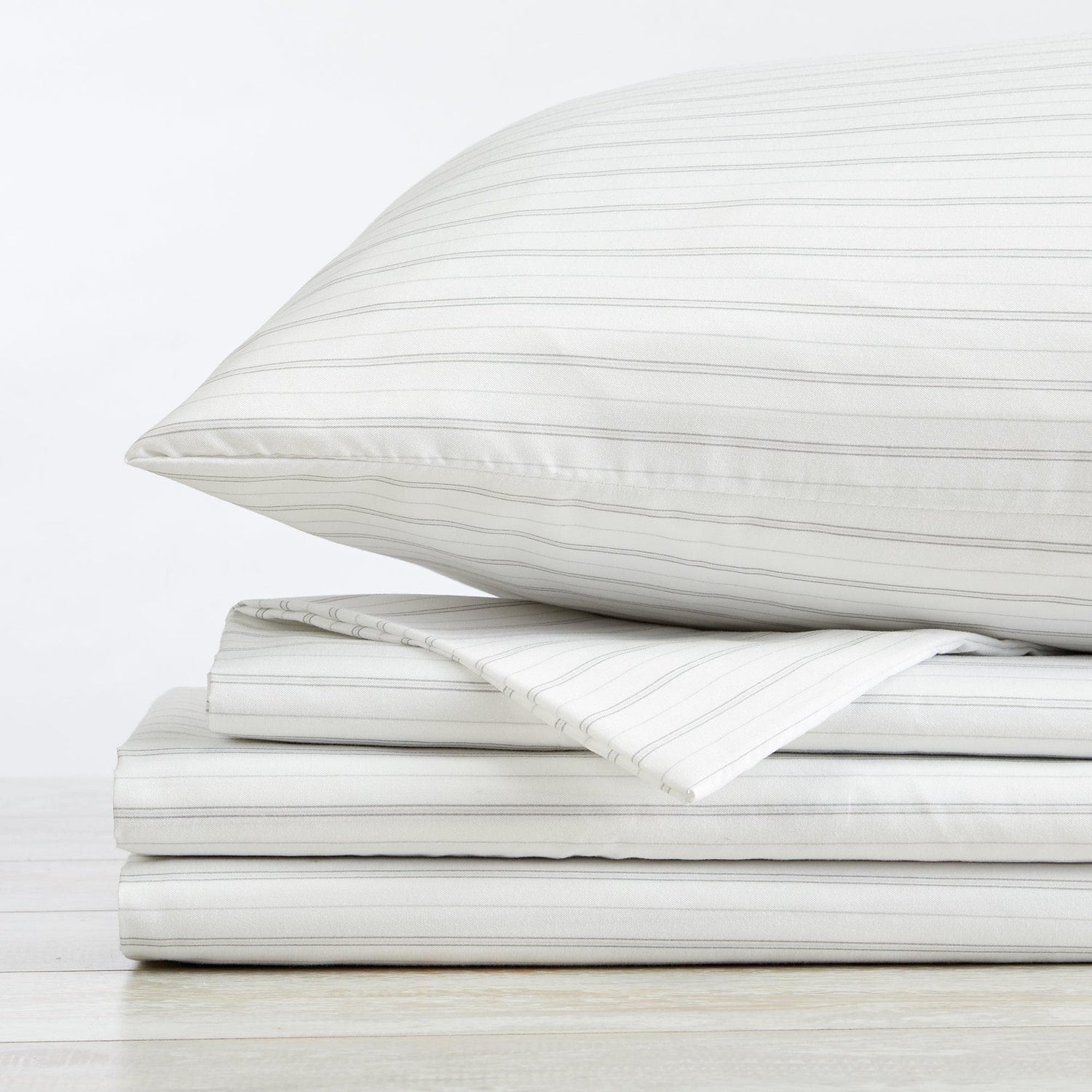Microfiber Stripe Sheet Set - Adeline Collection