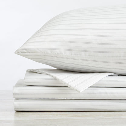 Microfiber Stripe Sheet Set - Adeline Collection
