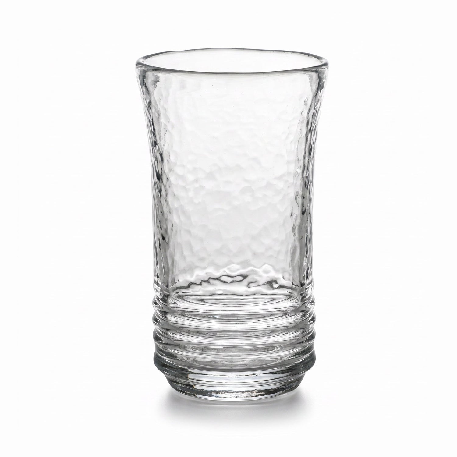 Hand-Blown Ribbed Drinking Glass