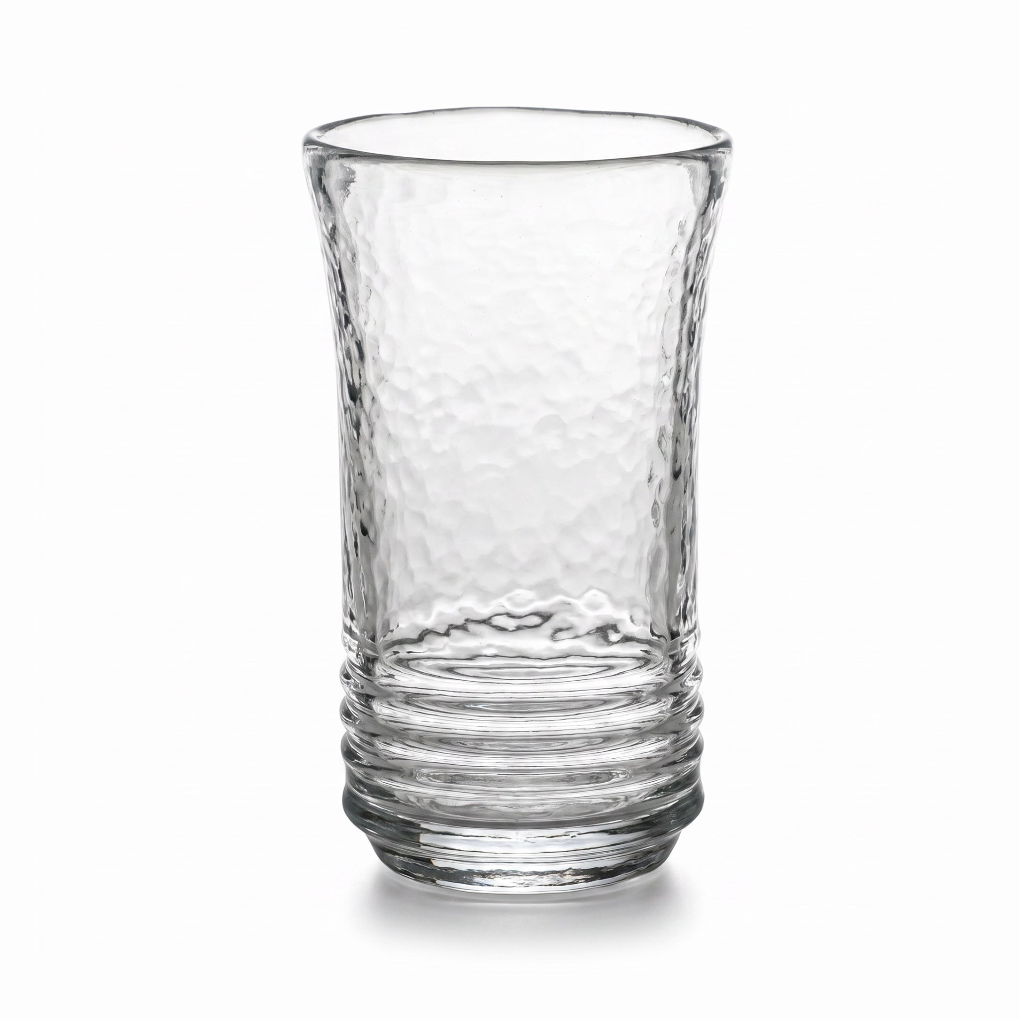 Hand-Blown Ribbed Drinking Glass