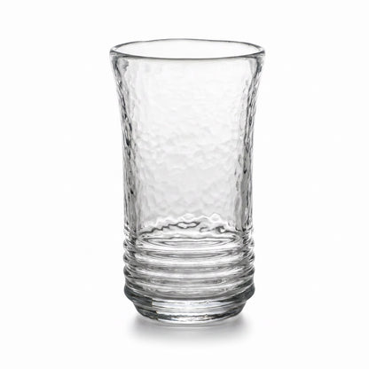 Hand-Blown Ribbed Drinking Glass