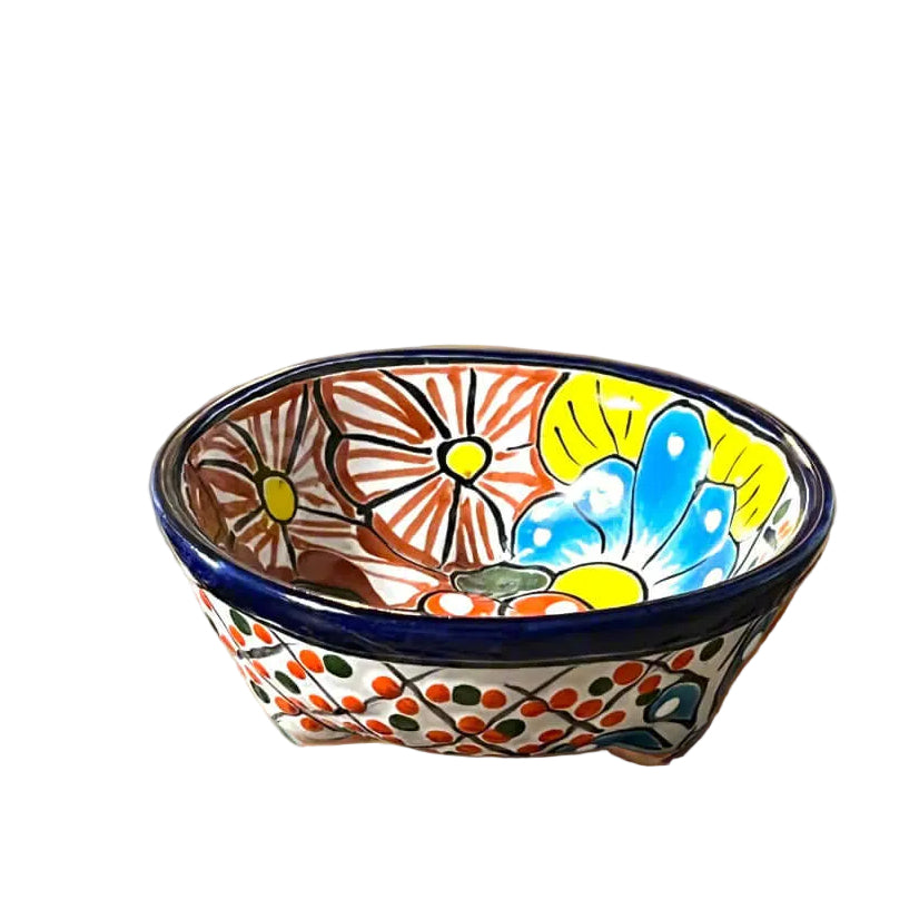 Talavera Salsa Bowl | Hand-Painted Mexican Ceramic Sauce Dish