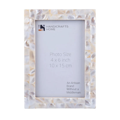 Mother of Pearl Inlay Picture Frame - White