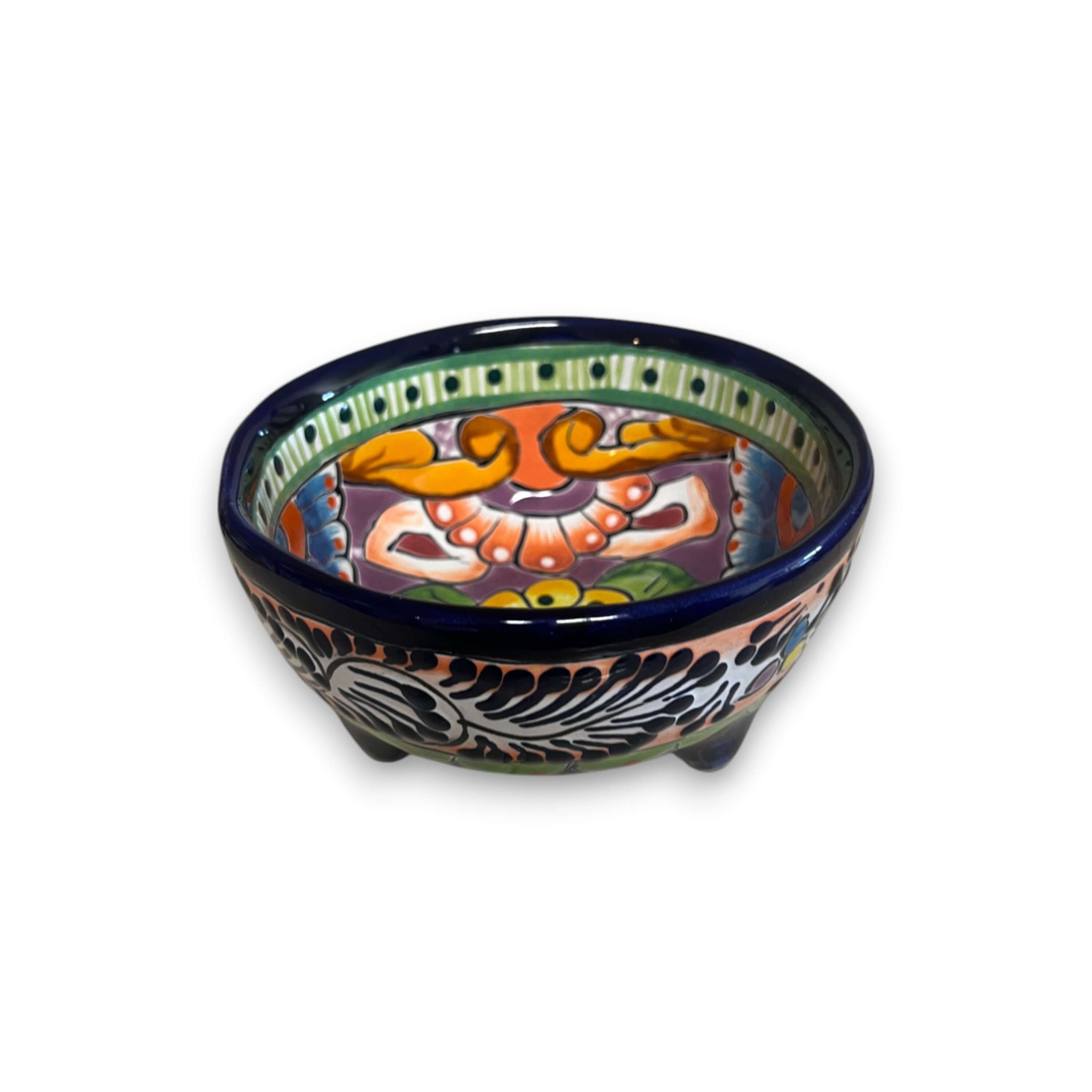 Talavera Salsa Bowl | Handmade Mexican Ceramic Sauce Dish