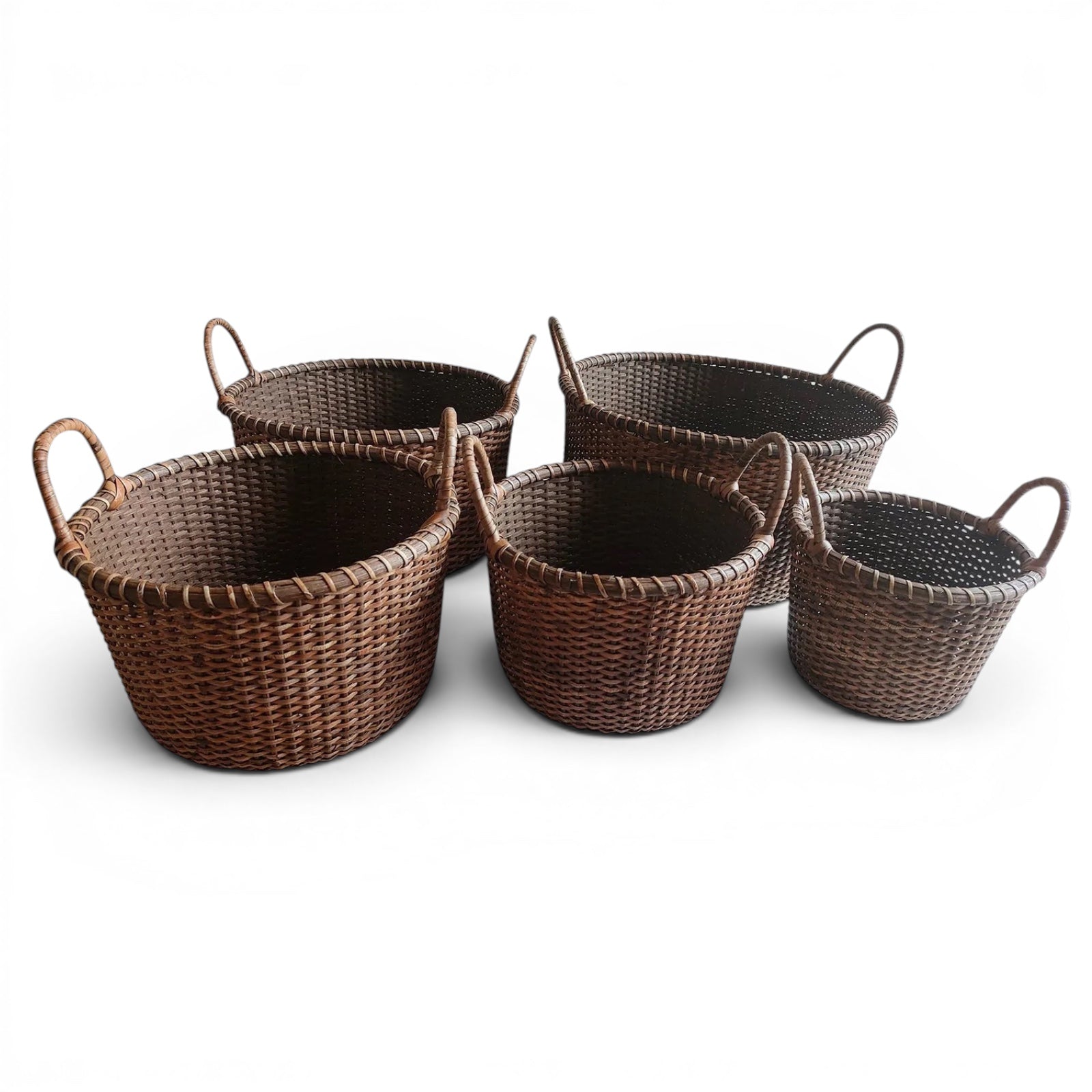 Handwoven Rattan Produce Basket