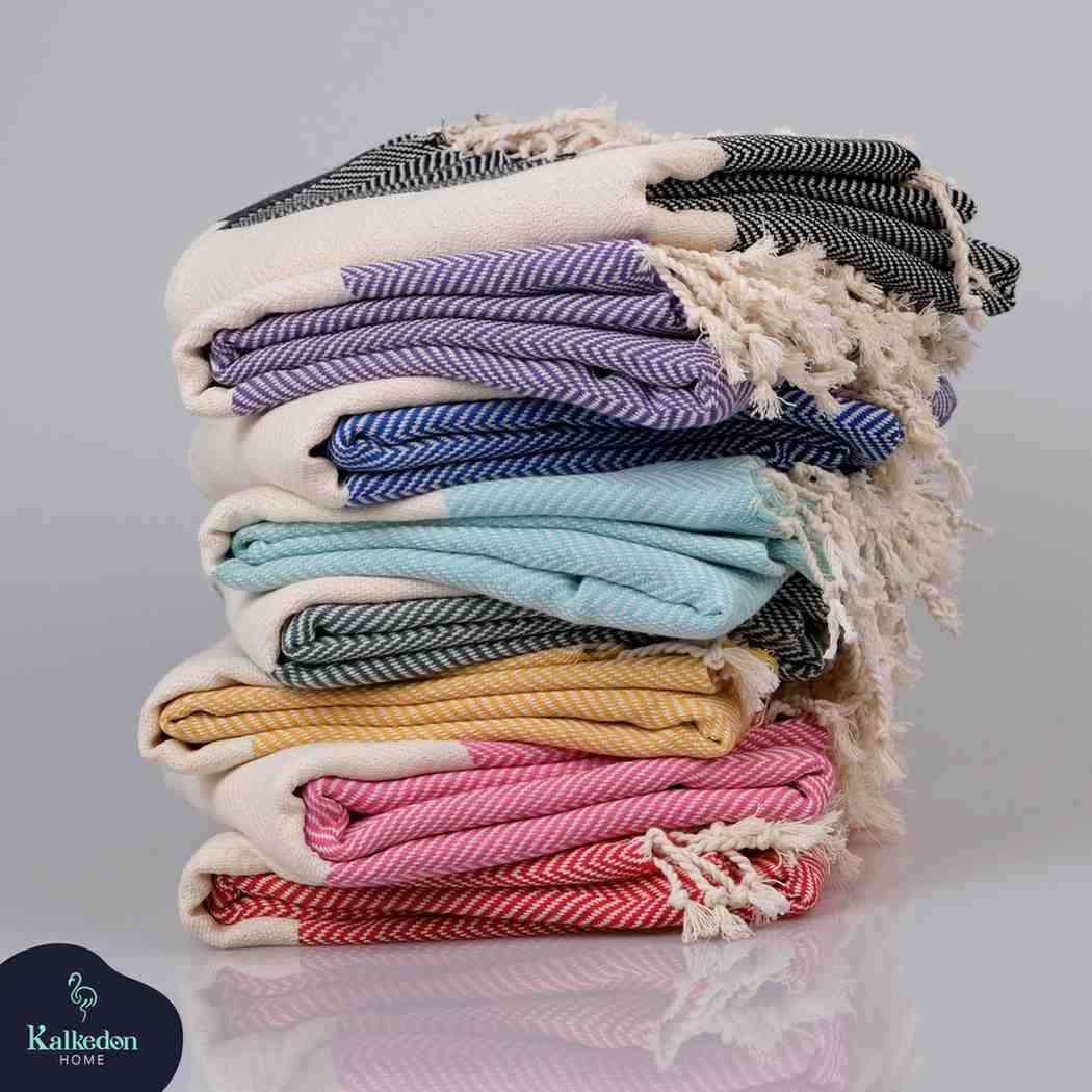 Herringbone Turkish Bath/ Beach Towels - Multiple Colors