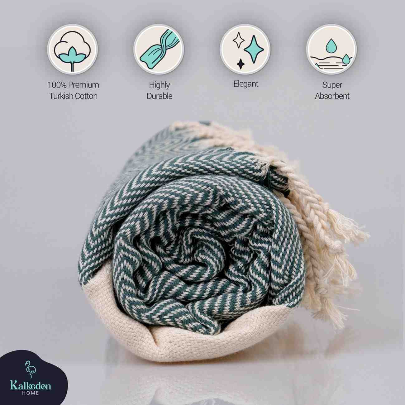 Herringbone Turkish Bath/ Beach Towels - Multiple Colors