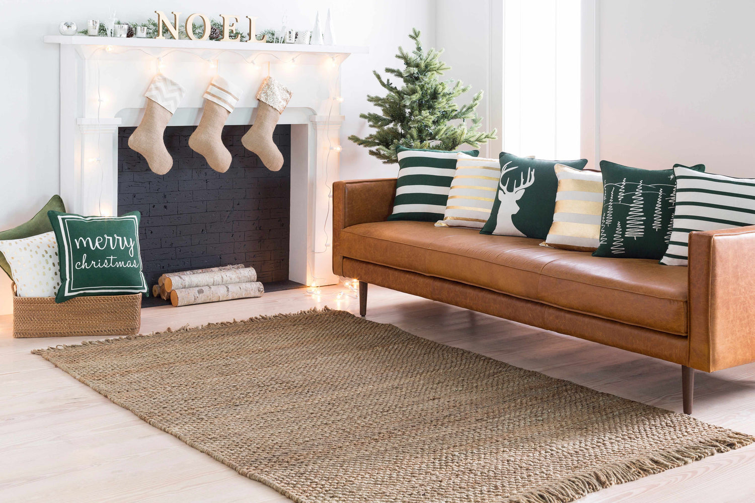 Hovland Hand Woven Natural Jute Rag Rug - Clearance