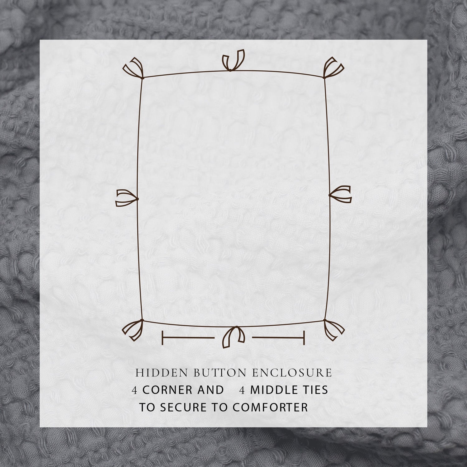 100% Cotton Honeycomb Waffle Duvet Set - Mattea Collection