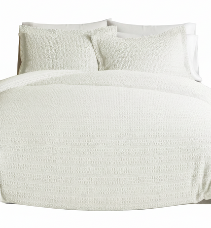 100% Cotton Honeycomb Waffle Duvet Set - Mattea Collection