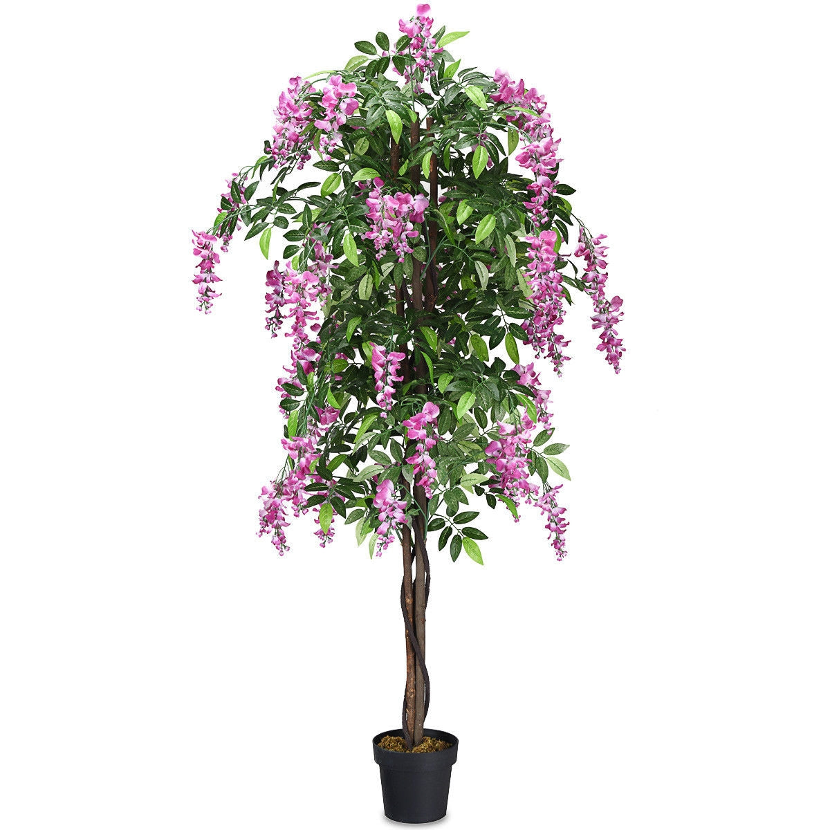 6-Ft Artificial Wisteria Indoor-Outdoor Tree