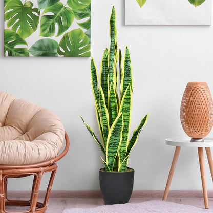 35.5 Inch Indoor-Outdoor Artificial Snake Plant