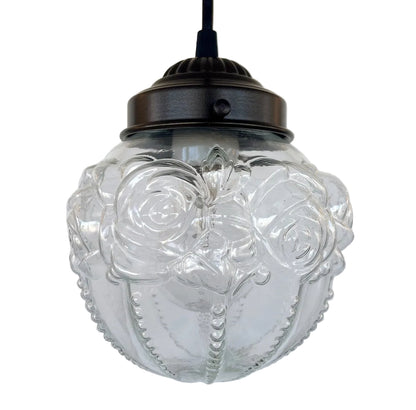 Embossed Antique Glass Globe PENDANT Lights