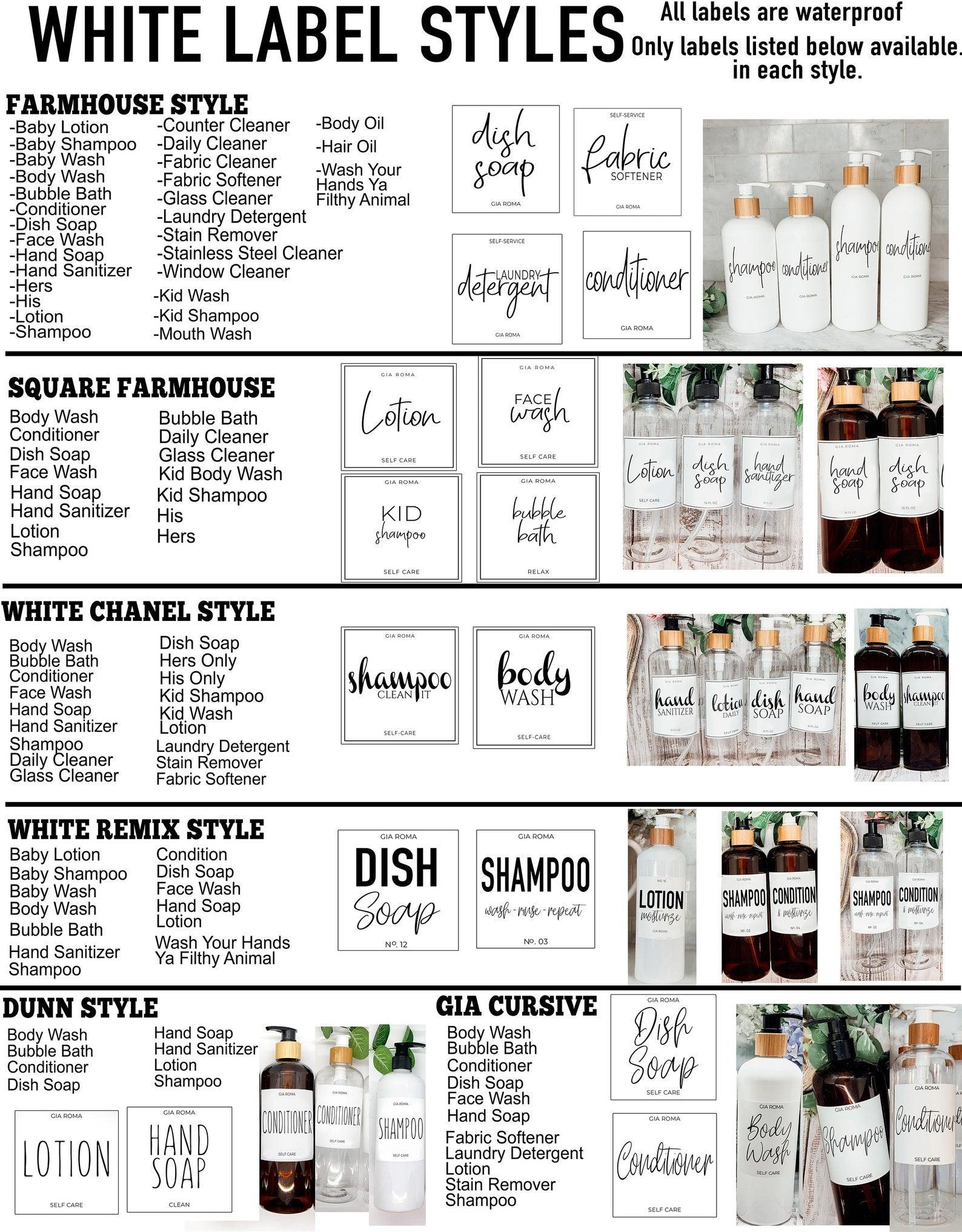 16oz Plastic Cleaning Bottles with Customized Labels
