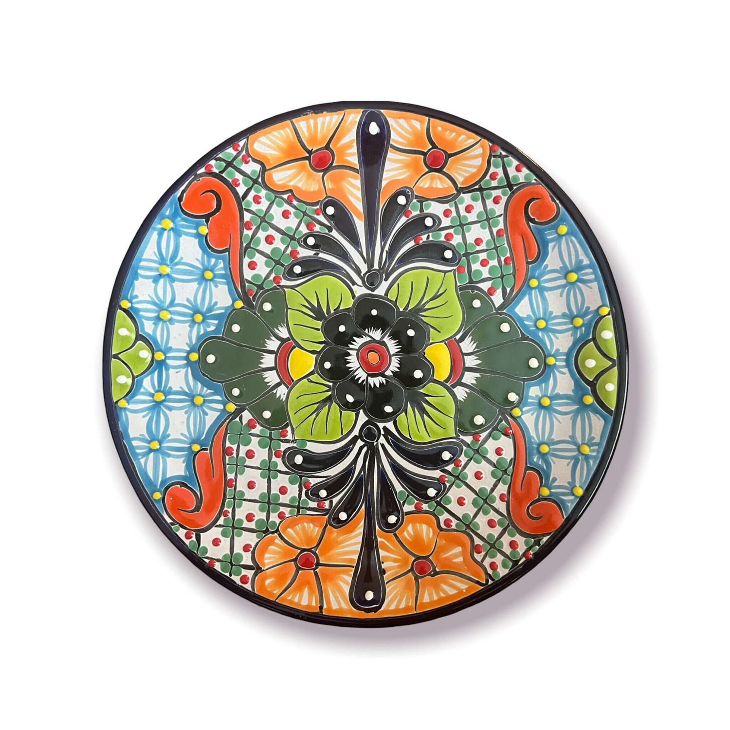 12-Piece Talavera Dinnerware Set | Mexican Ceramic Plates &amp; Bowls