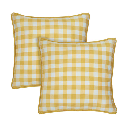 Set of 2 Buffalo Check Pillow Covers - 18x18 Inches