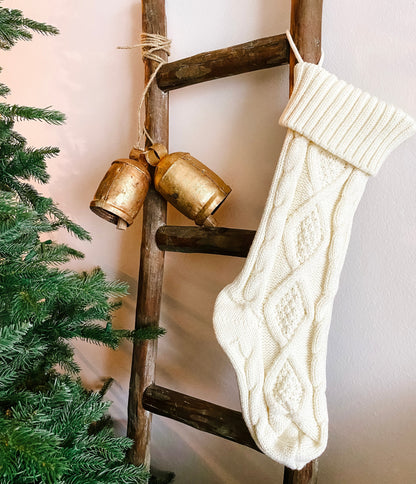 Diamond Knitted Christmas Stocking