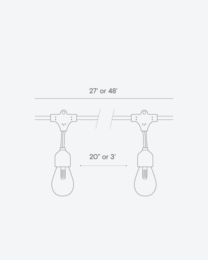Ambience Pro Solar Hanging Patio Lights