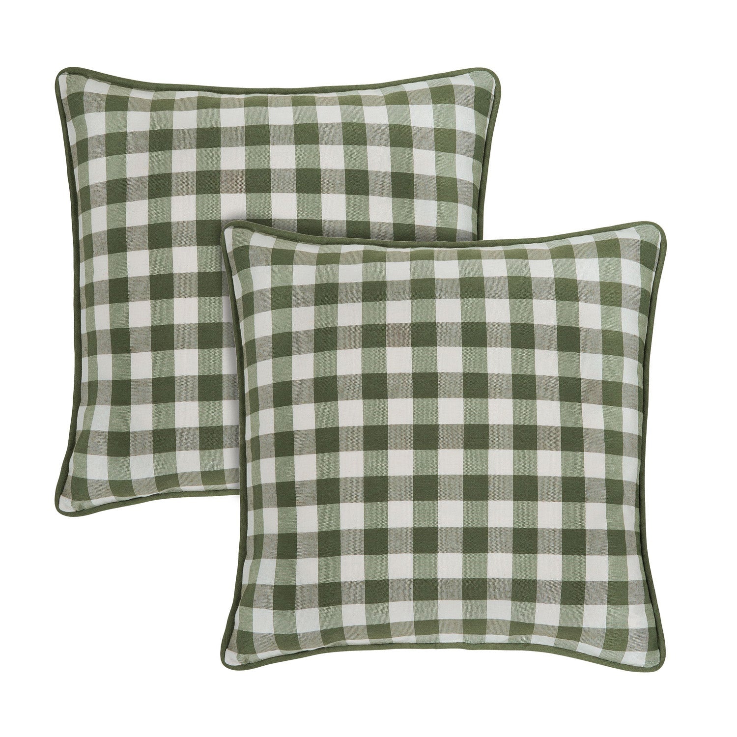 Set of 2 Buffalo Check Pillow Covers - 18x18 Inches