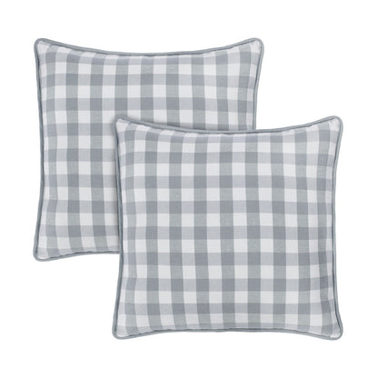 Set of 2 Buffalo Check Pillow Covers - 18x18 Inches
