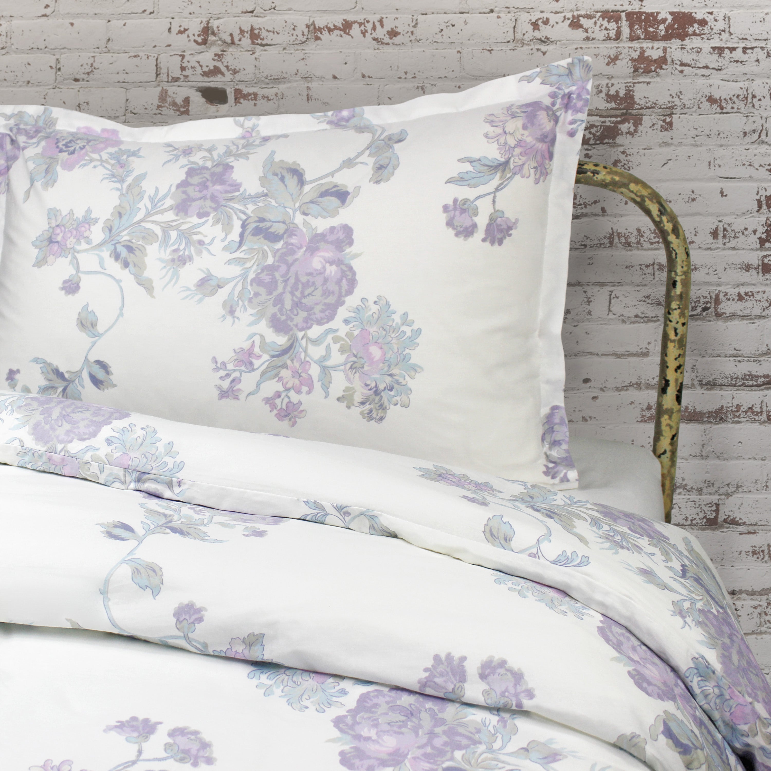 Jardin De Rose Printed Cotton Percale Duvet Sets