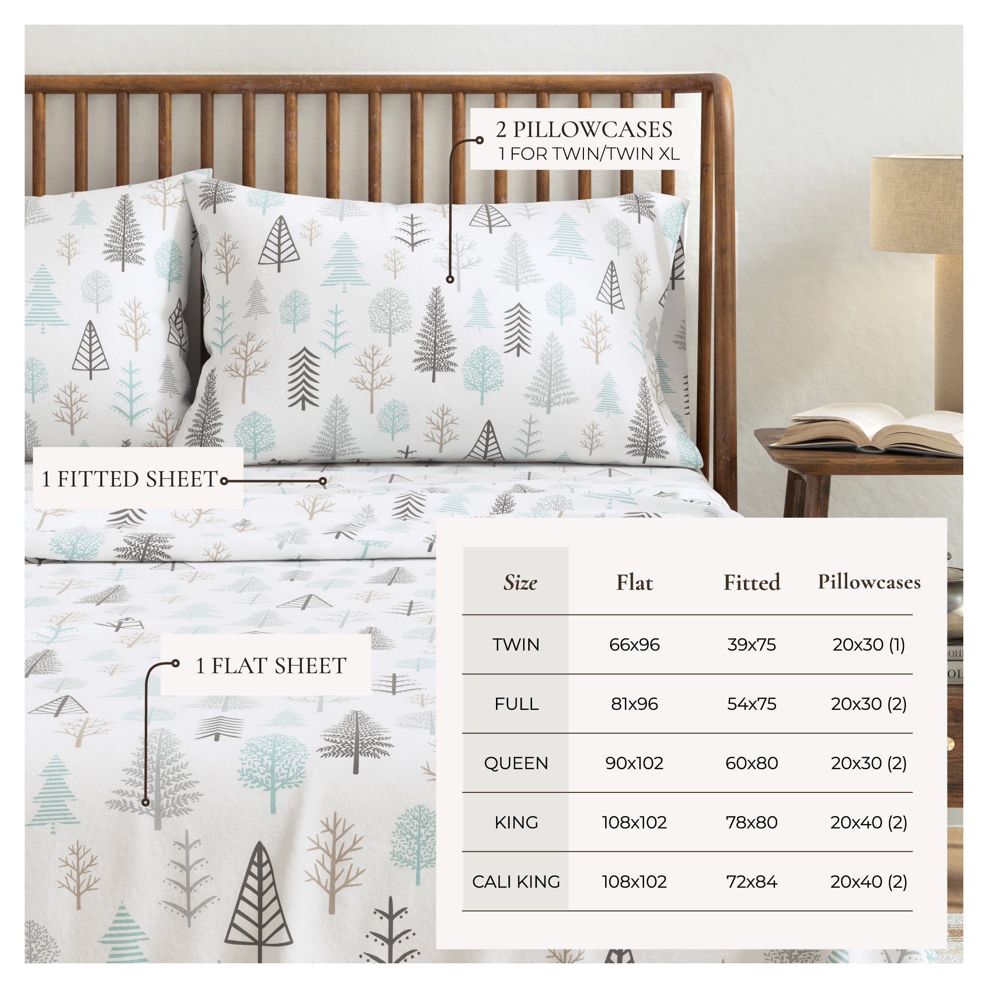 Turkish Cotton Flannel Sheet Sets - Lakeview Collection