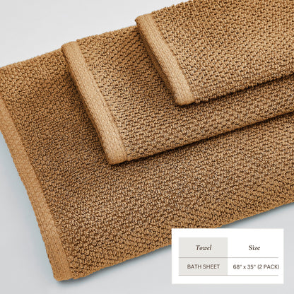 Cotton Textured Bath Towel Set - Acacia Collection