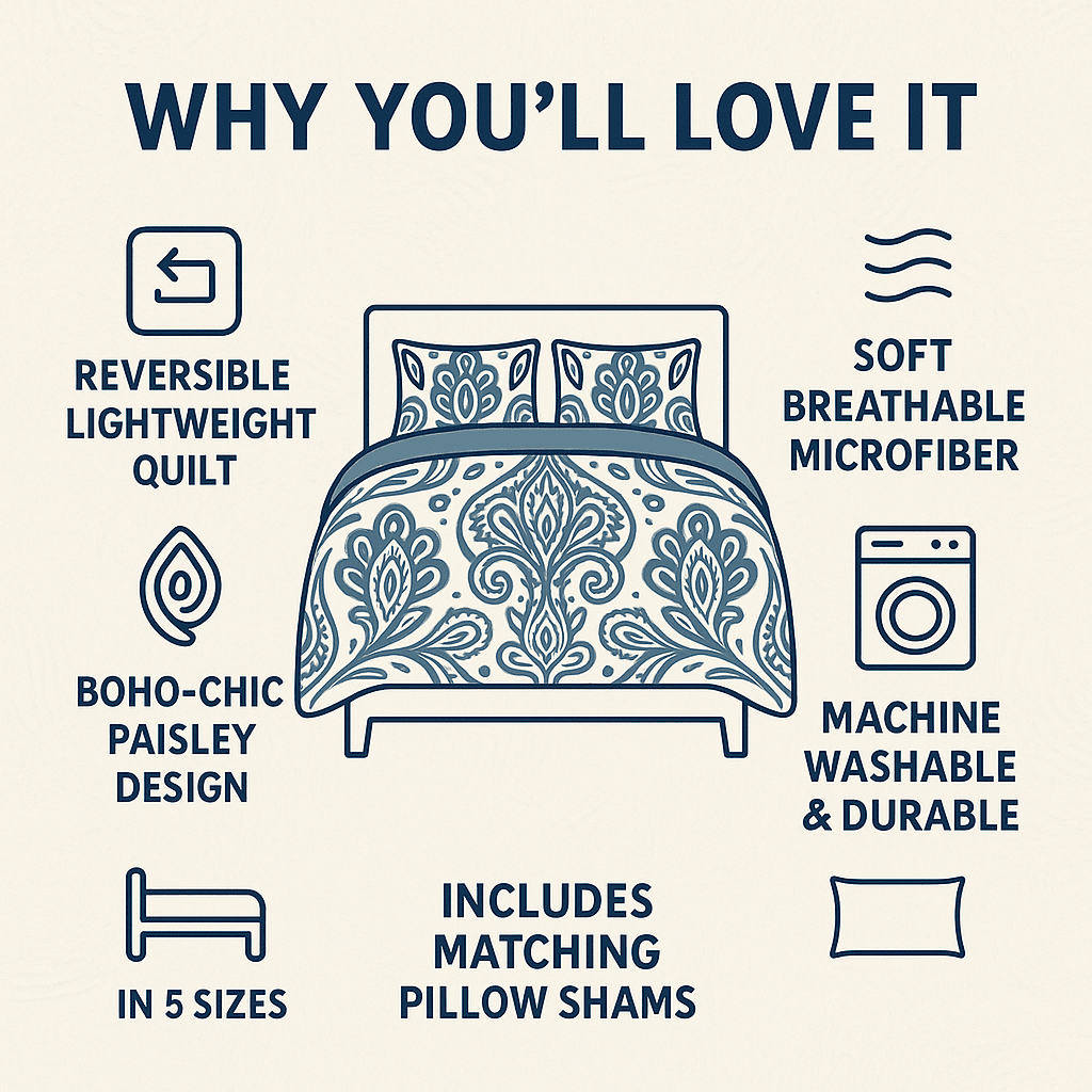 Boho Summer Quilted Bedding