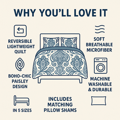 Boho Summer Quilted Bedding